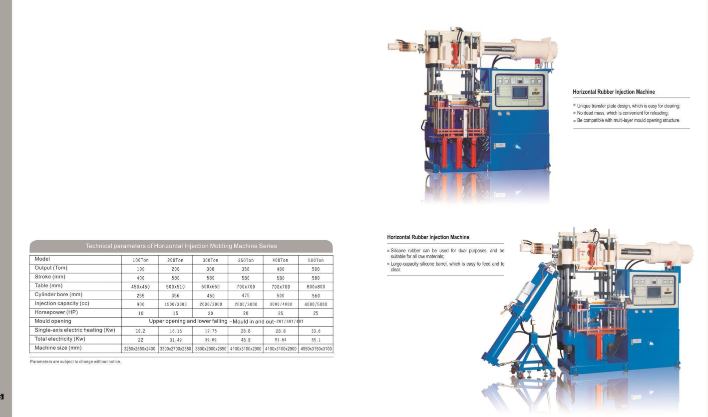 Rubber compression molding&injection molding machine