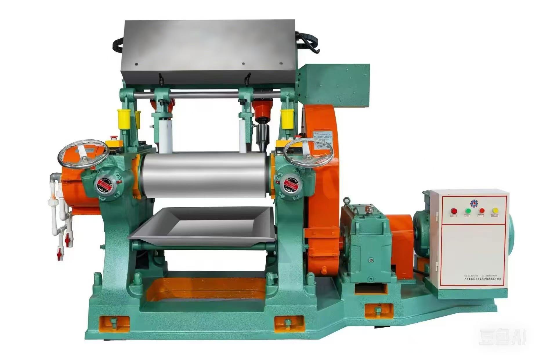 What is the mixing process of an open rubber mixer?